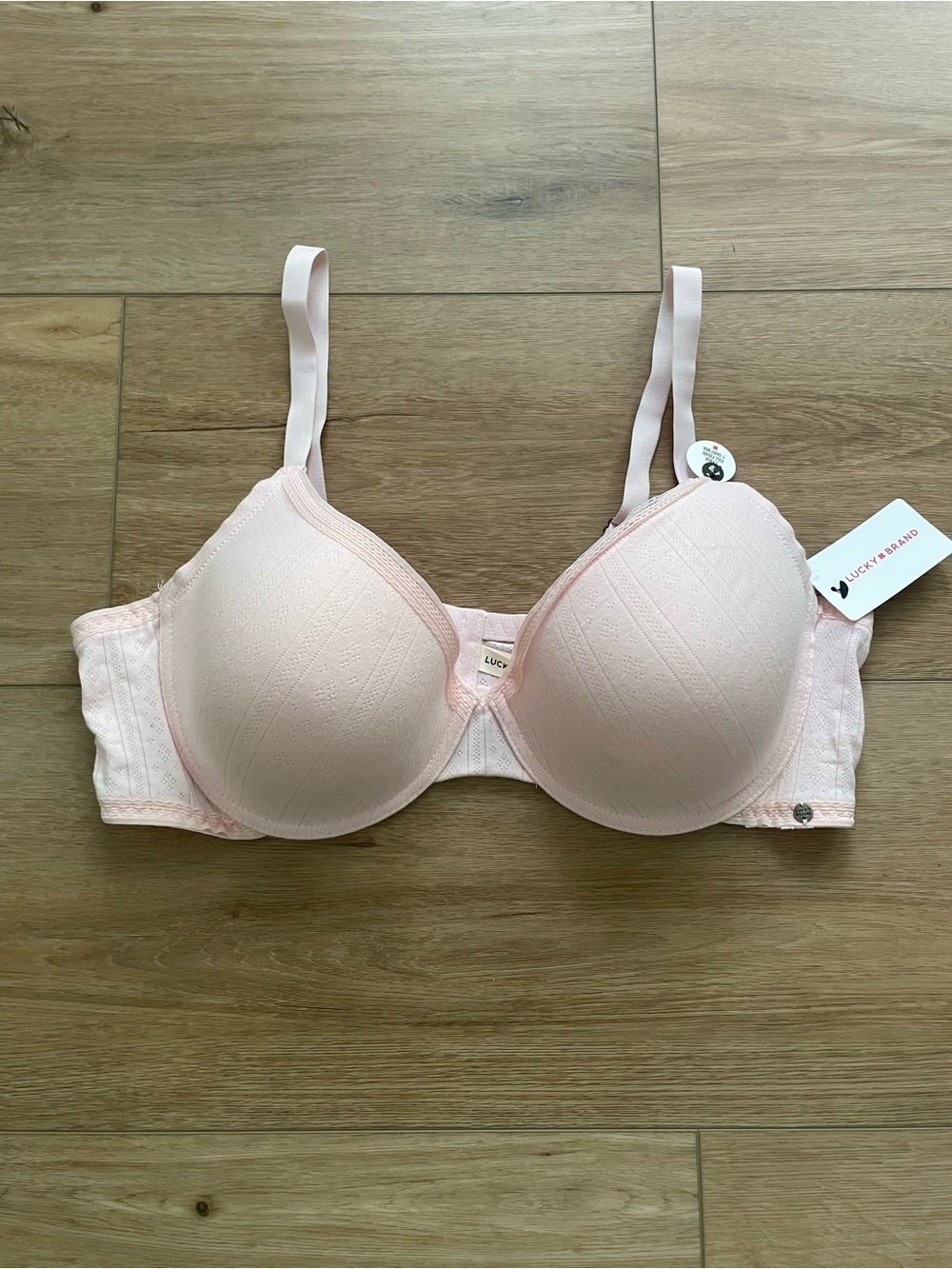 NWT Lucky Brand Women's Light Pink T-Shirt Bra 42D Plus Size